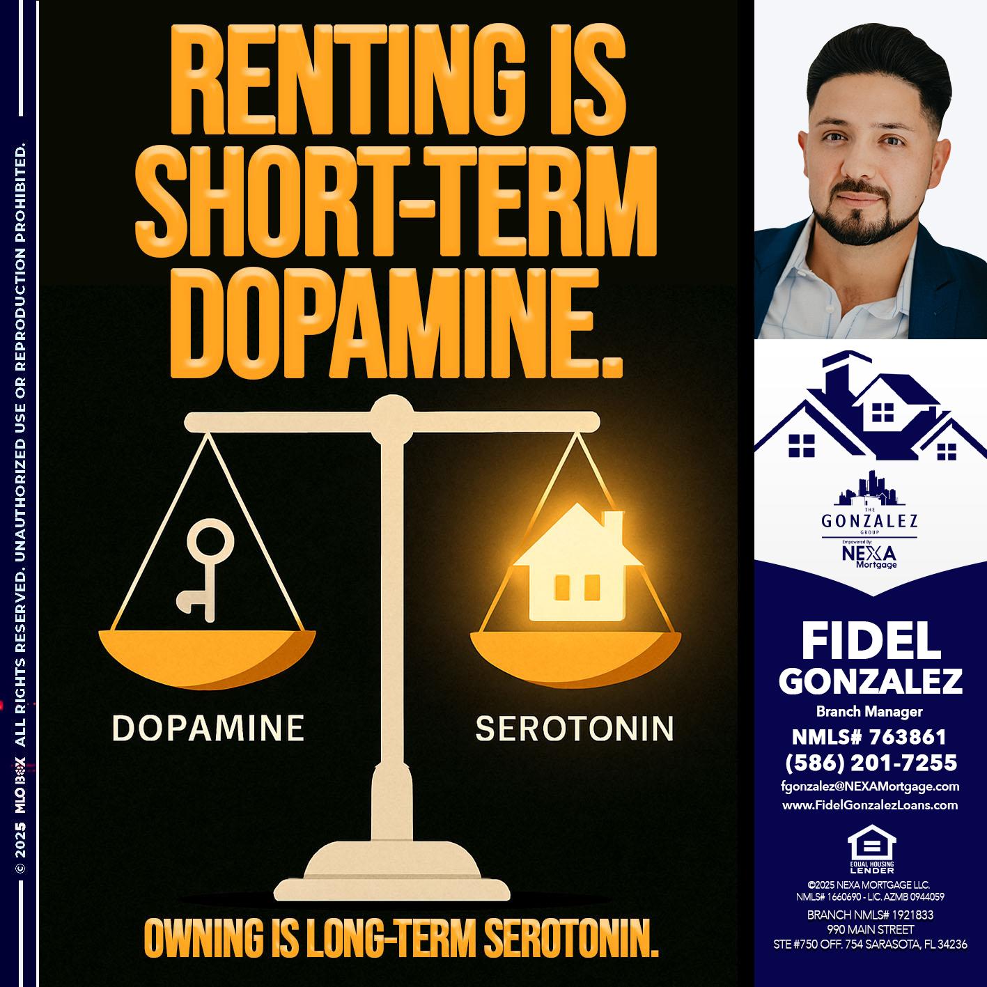 RENTING IS SHORT TERM - Fidel Gonzalez -Branch Manager