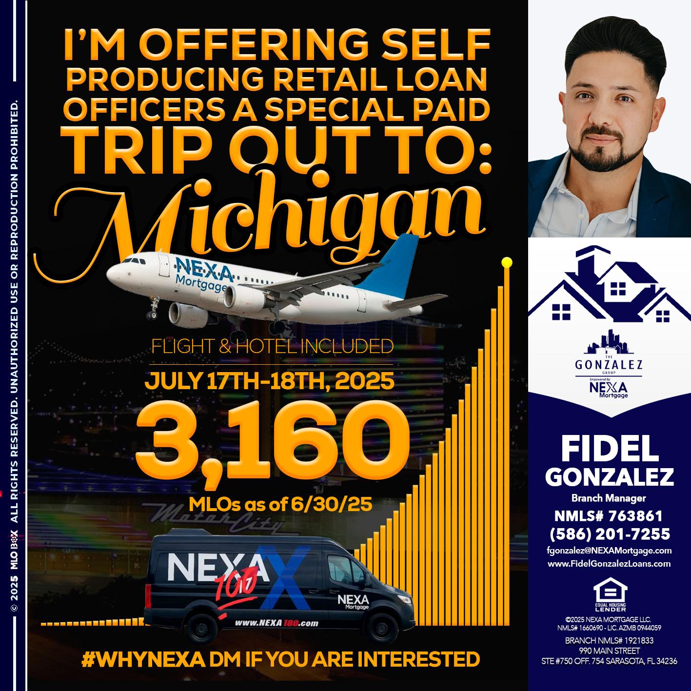 MICHIGAN TRIP - Fidel Gonzalez -Branch Manager