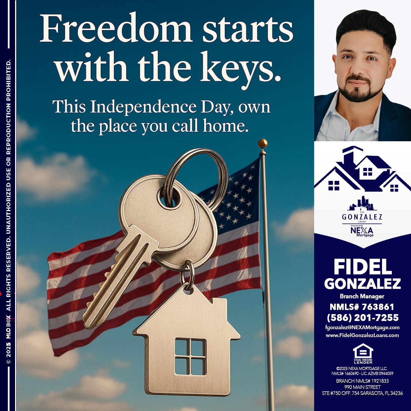 FREEDOM STARTS - Fidel Gonzalez -Branch Manager