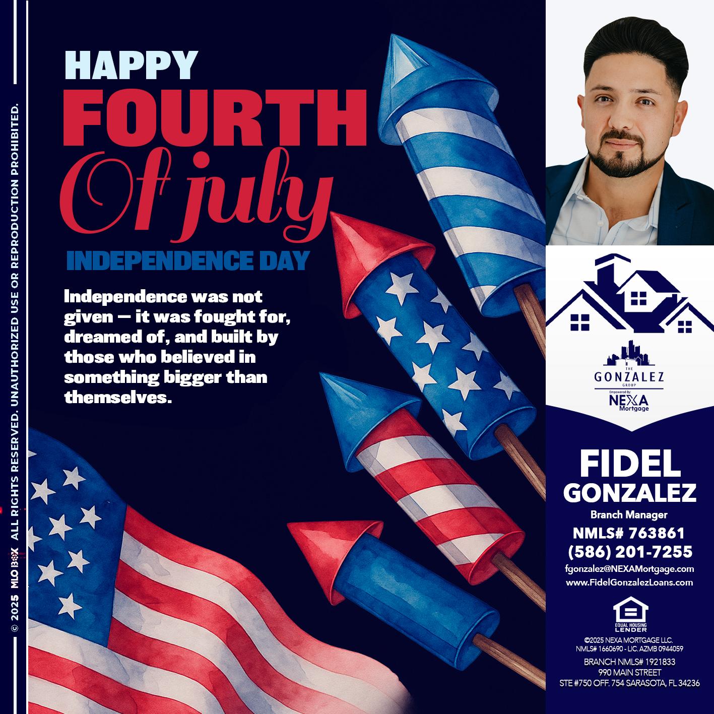 happy fourth - Fidel Gonzalez -Branch Manager