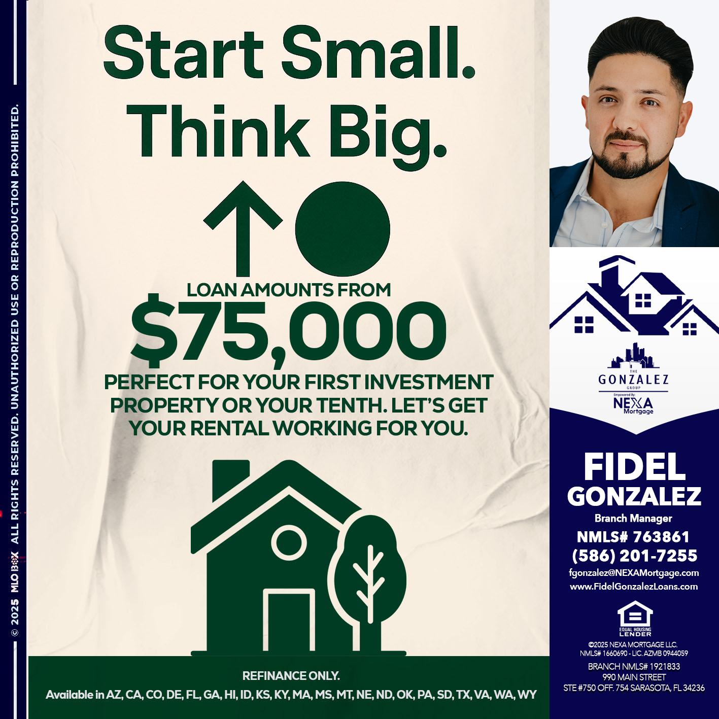 START SMALL - Fidel Gonzalez -Branch Manager