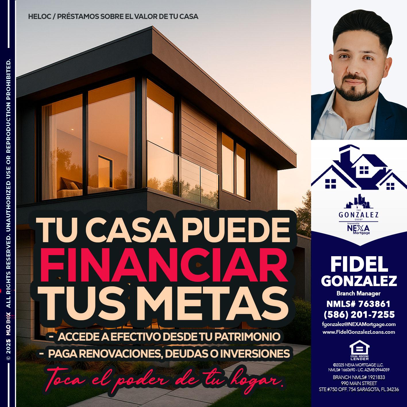 TU CASA PUEDE - Fidel Gonzalez -Branch Manager