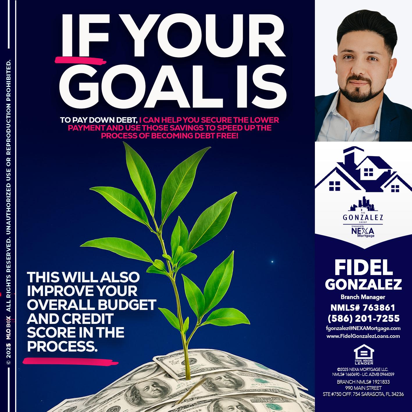 if your goal is - Fidel Gonzalez -Branch Manager