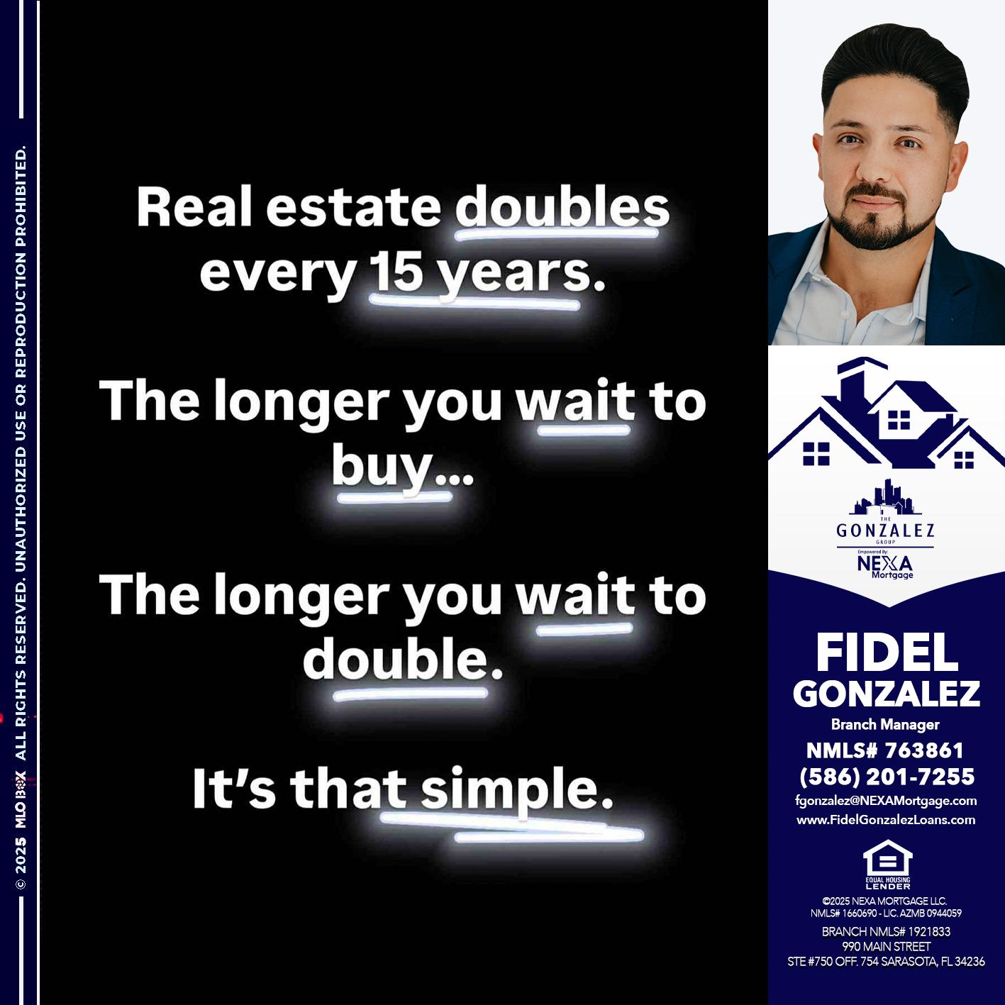 REAL ESTATE - Fidel Gonzalez -Branch Manager
