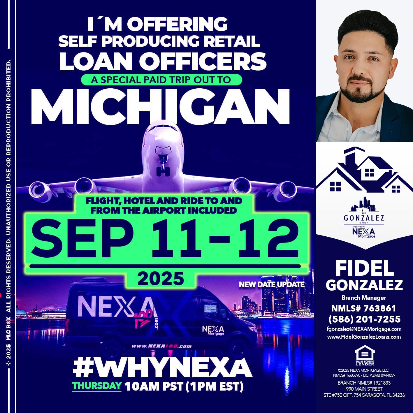 MICHIGAN TRIP - Fidel Gonzalez -Branch Manager