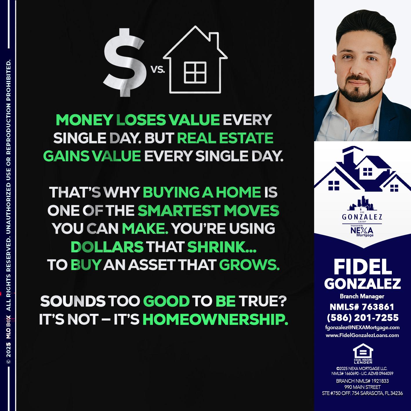 MONEY LOSES VALUE - Fidel Gonzalez -Branch Manager