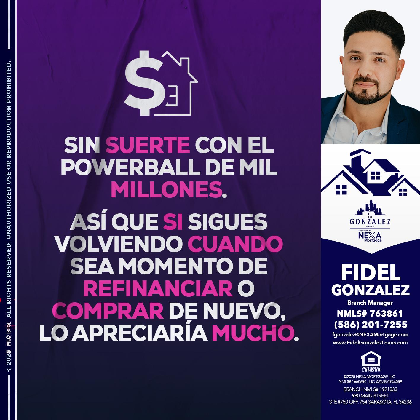 SIN SUERTE - Fidel Gonzalez -Branch Manager