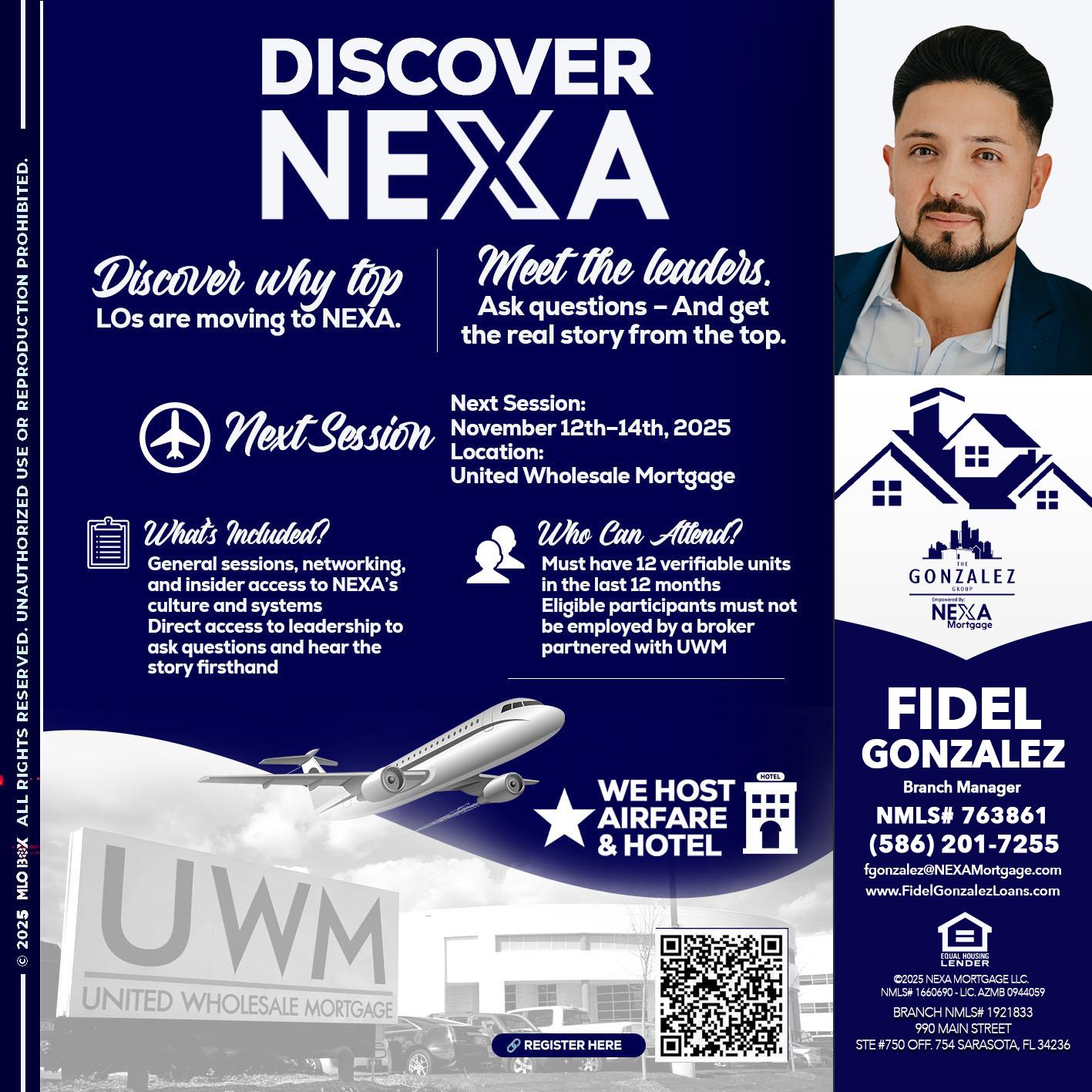 DISCOVER NEXA - Fidel Gonzalez -Branch Manager