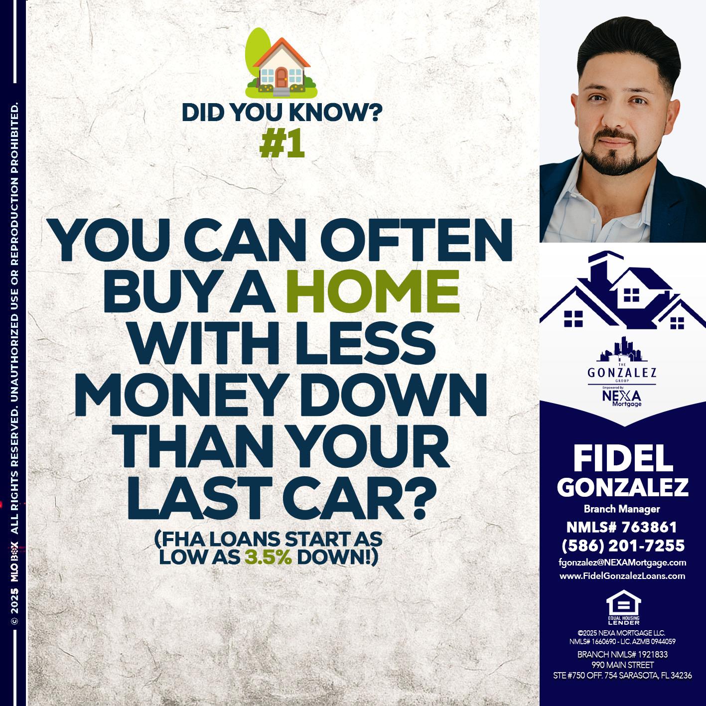 DID YOU KNOW #1 - Fidel Gonzalez -Branch Manager