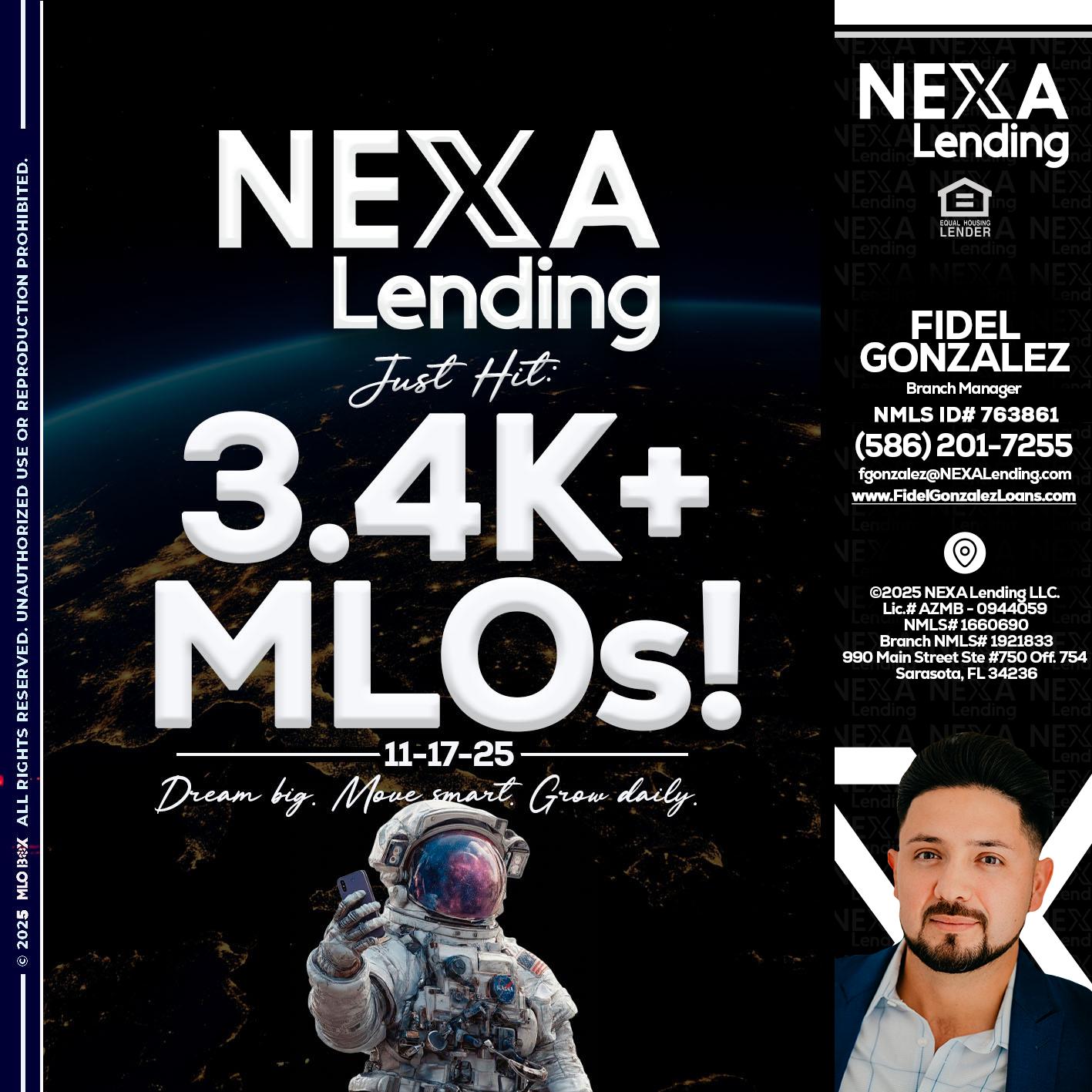 3.4K MLOs - Fidel Gonzalez -Branch Manager