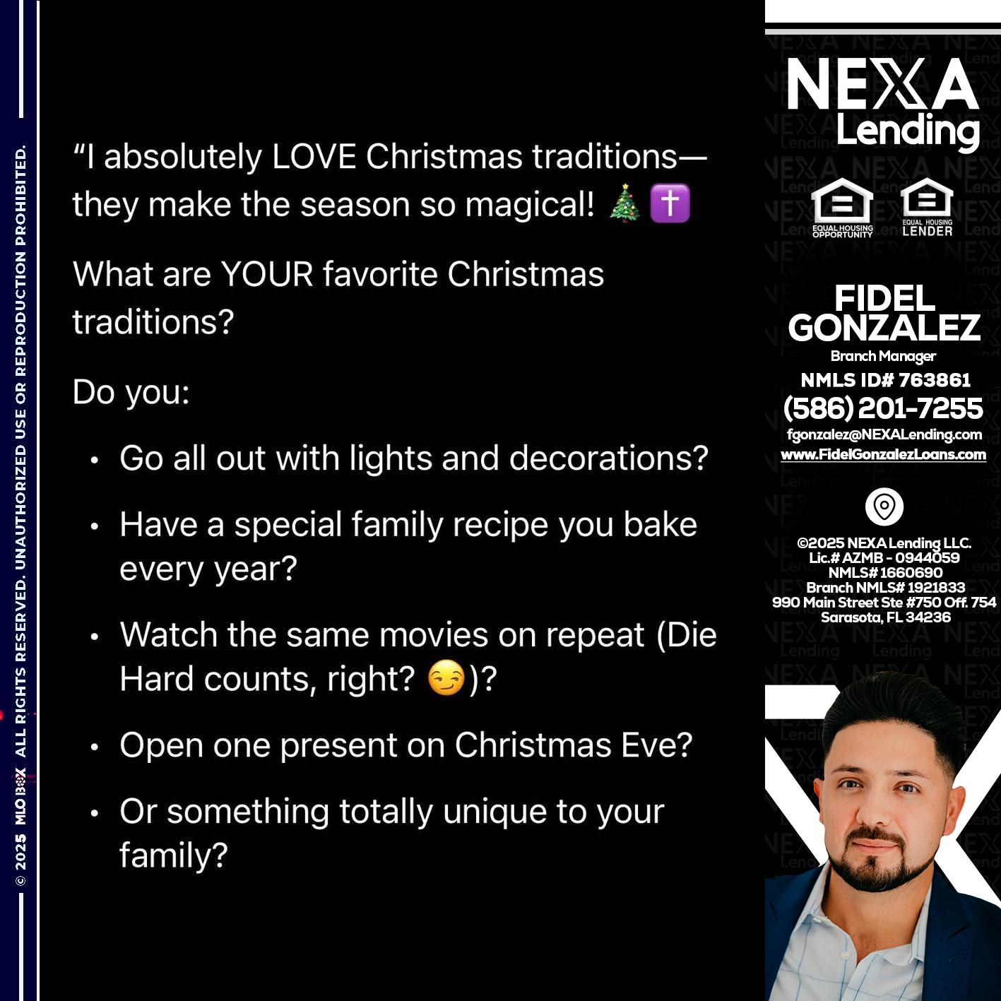 I love christmas - Fidel Gonzalez -Branch Manager