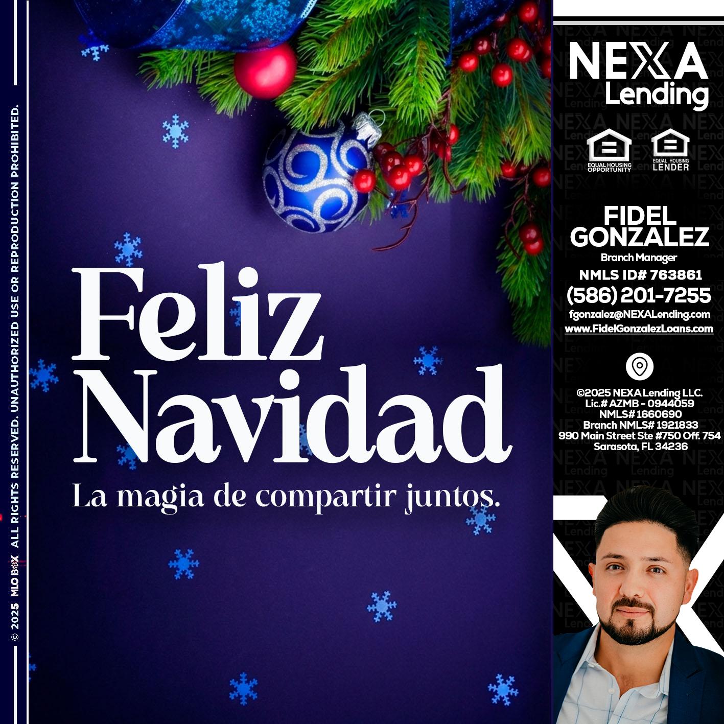 FELIZ NAVIDAD - Fidel Gonzalez -Branch Manager