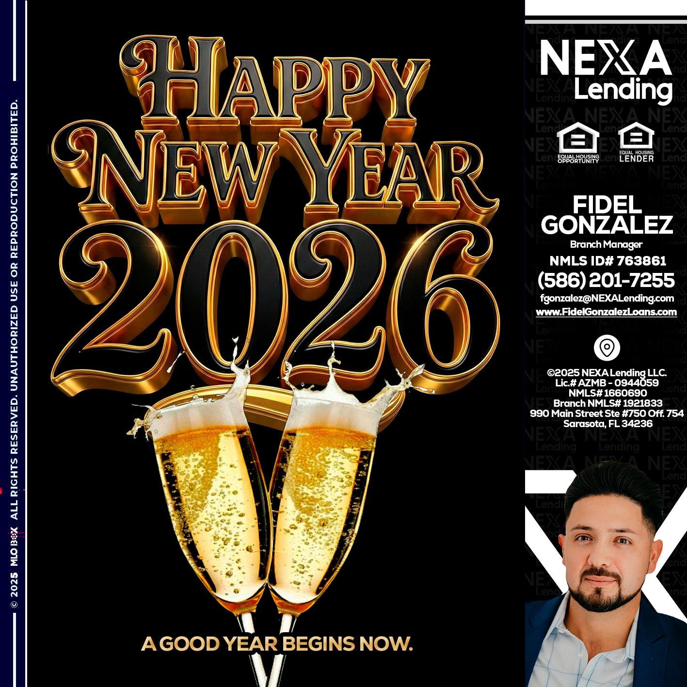 happy new year 2026 - Fidel Gonzalez -Branch Manager