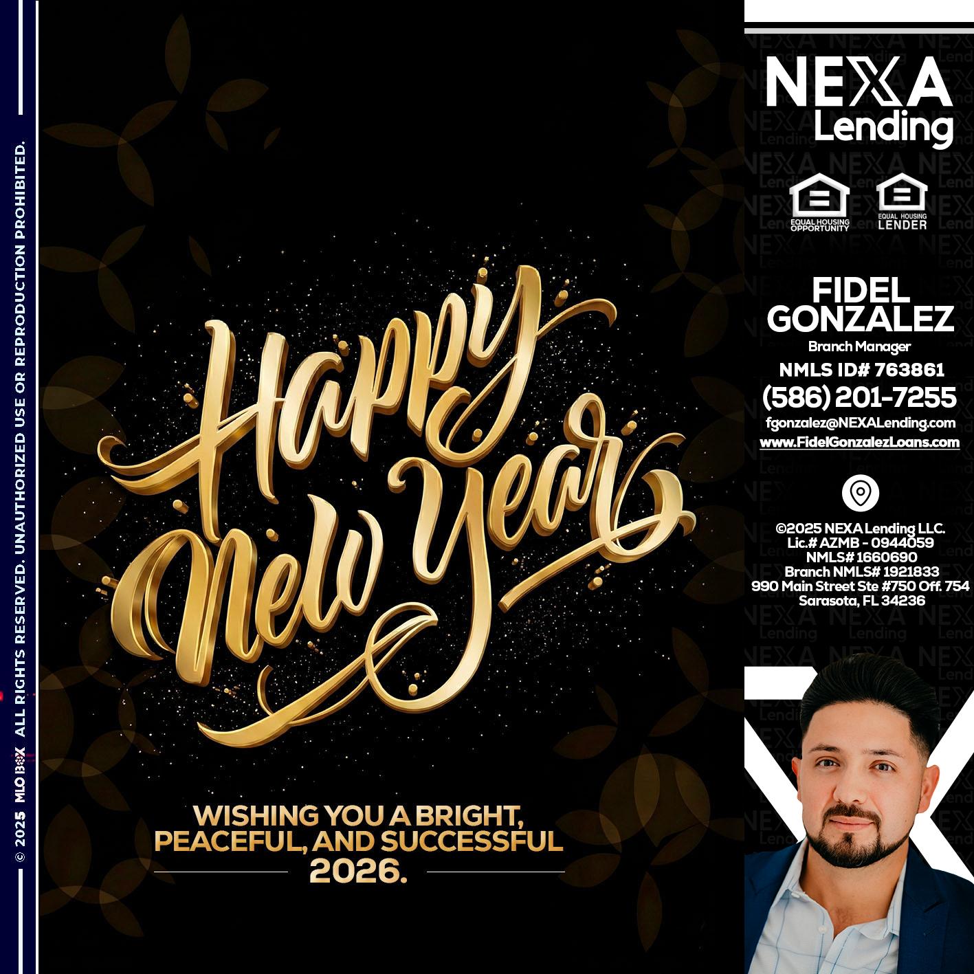 HAPPY NEW YEAR - Fidel Gonzalez -Branch Manager