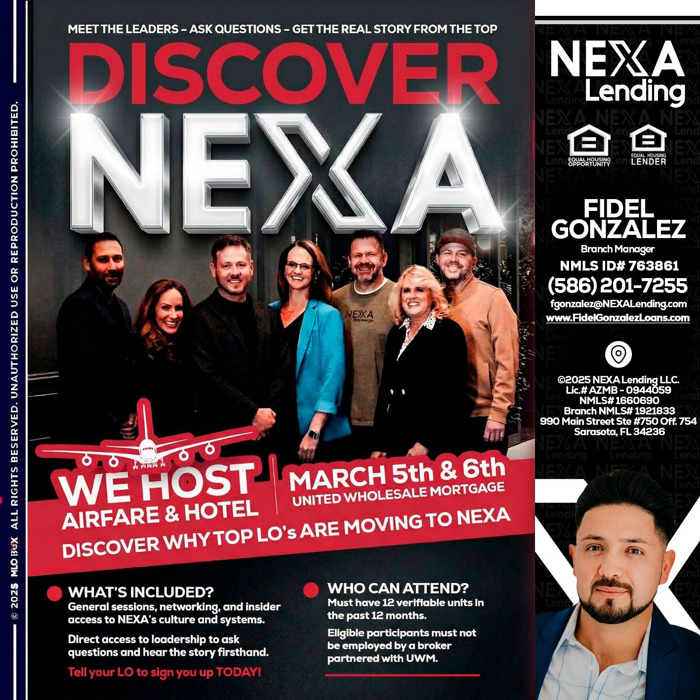 DISCOVER NEXA - Fidel Gonzalez -Branch Manager