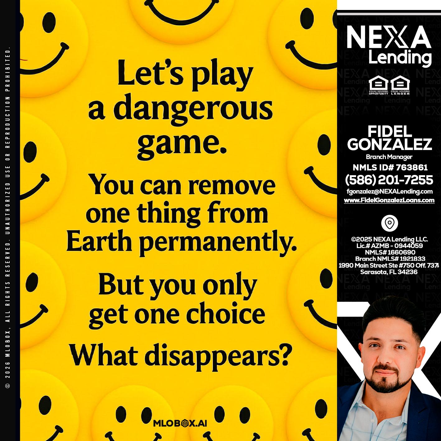 LETS PLAY - Fidel Gonzalez -Branch Manager