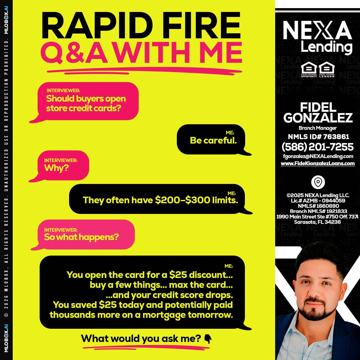 RAPID FIRE Q&A - Fidel Gonzalez -Branch Manager