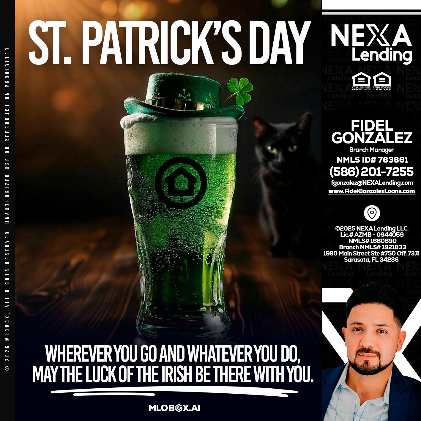 st. Patricks day - Fidel Gonzalez -Branch Manager