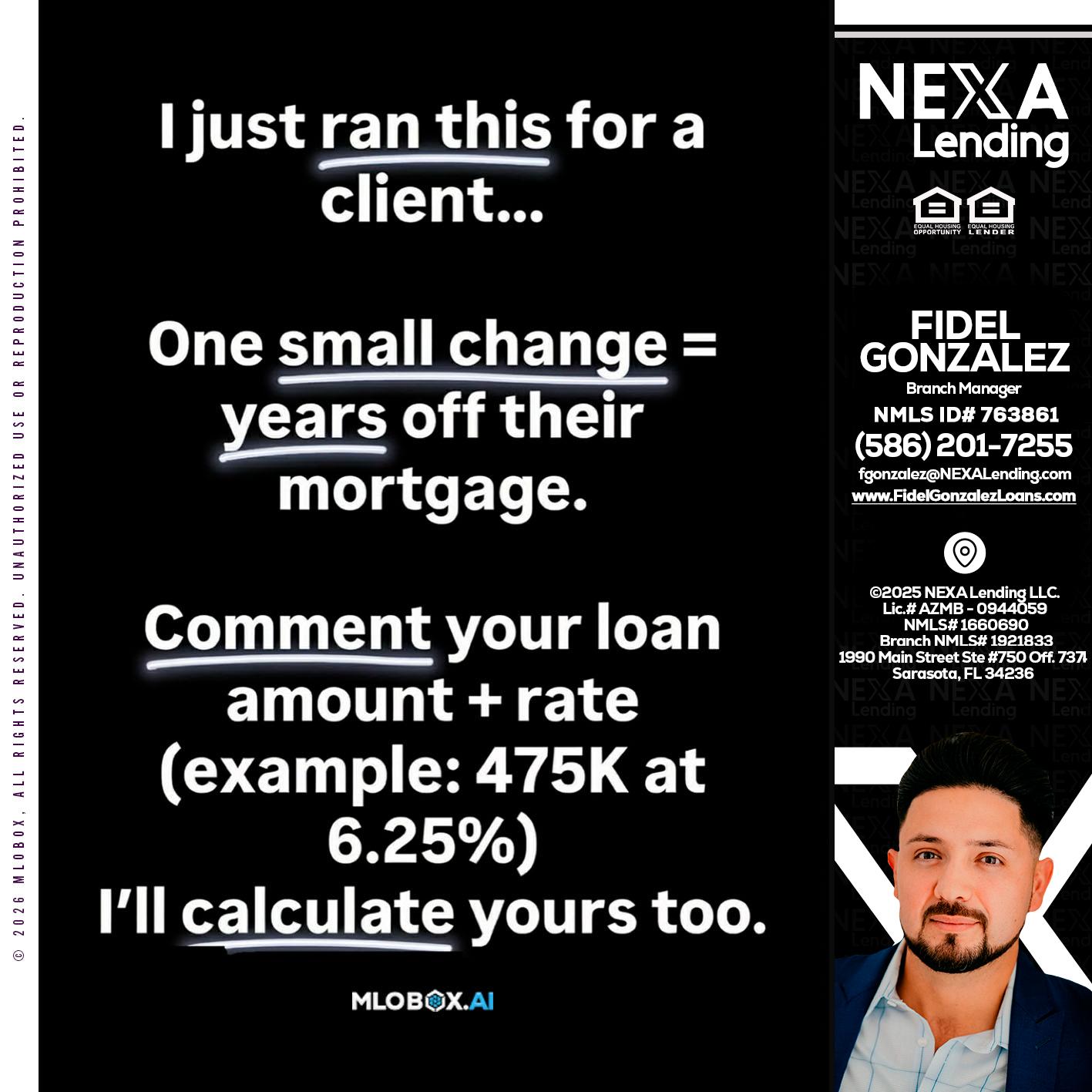 I JUST RAN - Fidel Gonzalez -Branch Manager