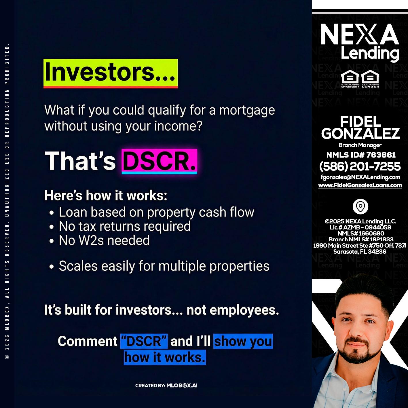 INVESTORS - Fidel Gonzalez -Branch Manager