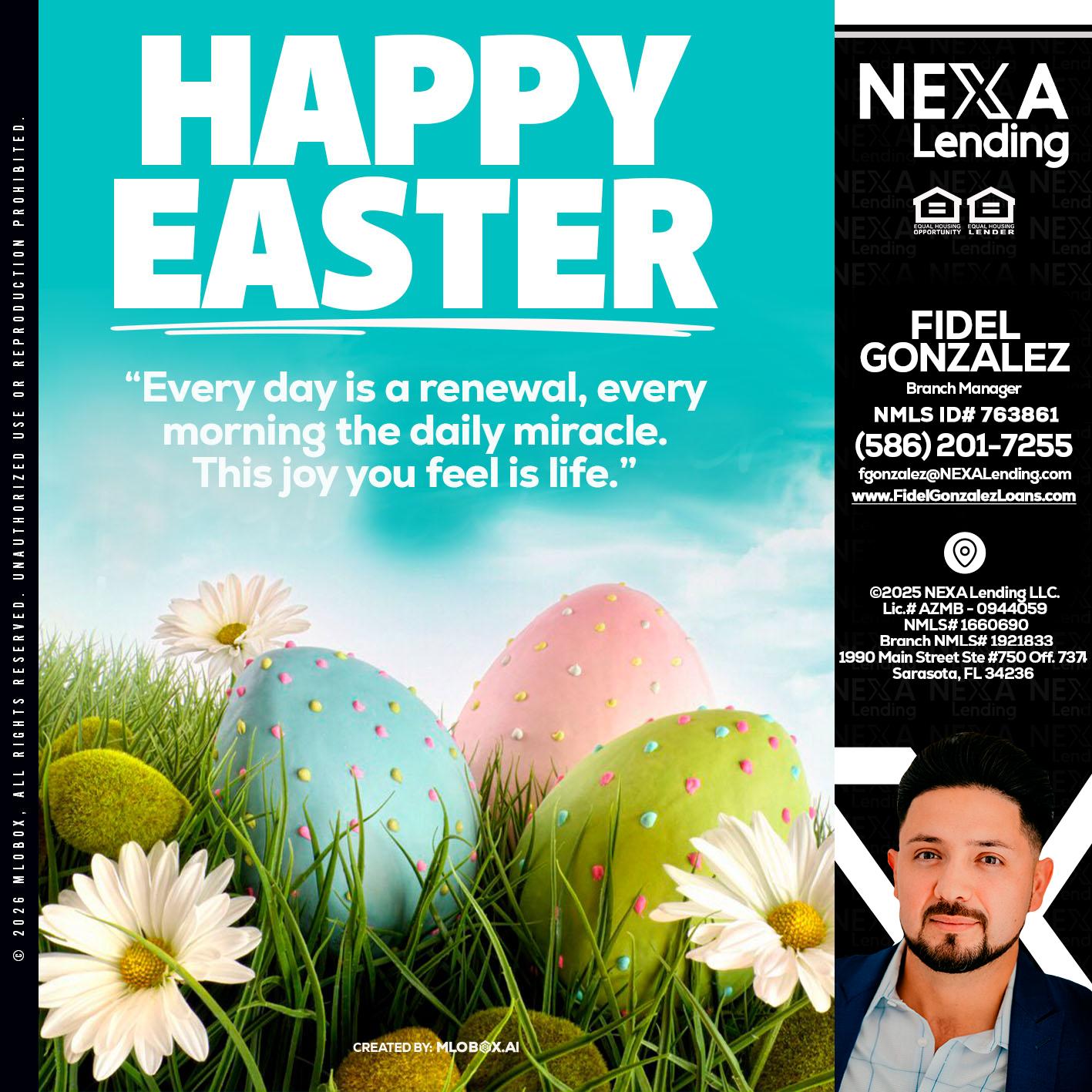 happy easter - Fidel Gonzalez -Branch Manager