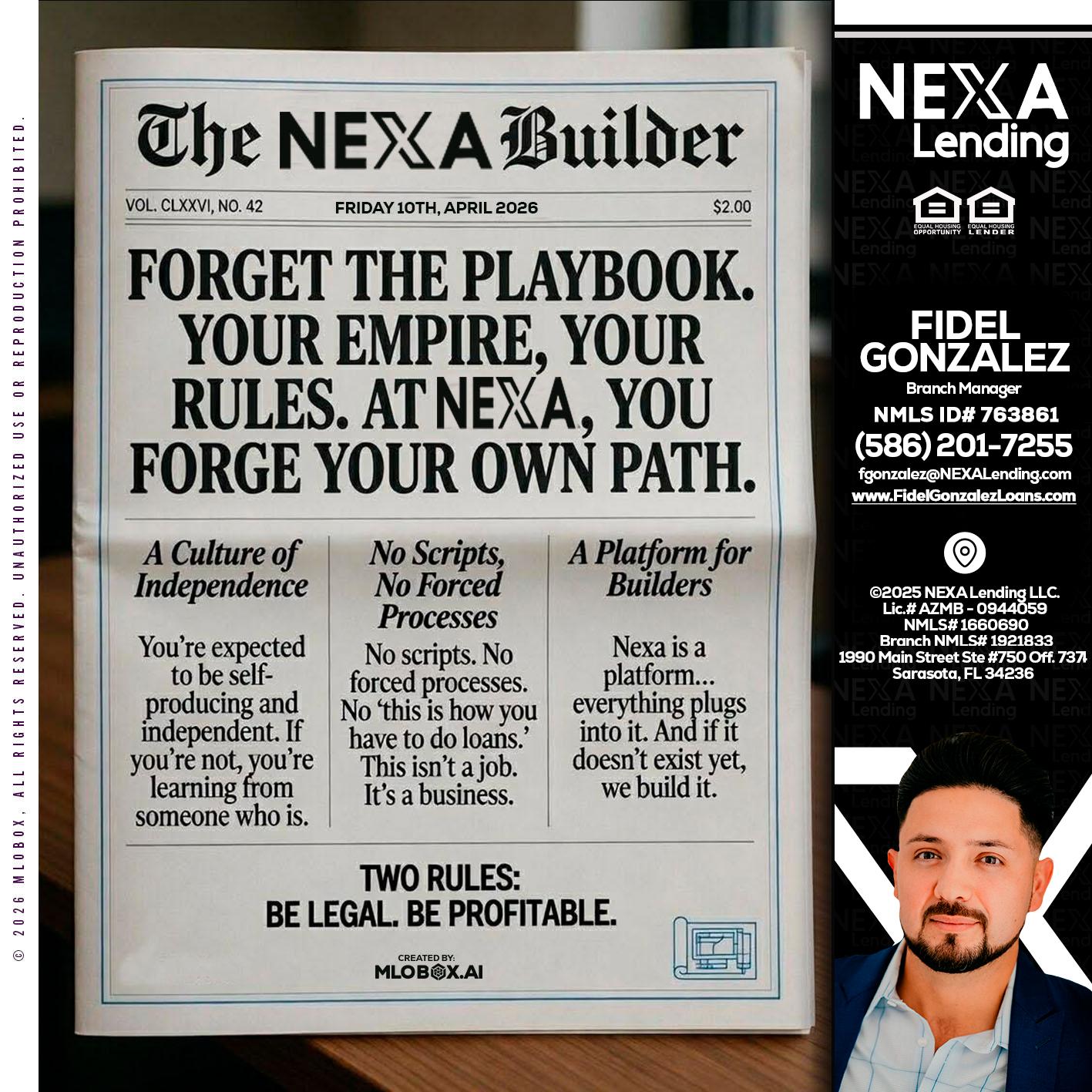 THE NEXA BUILDER - Fidel Gonzalez -Branch Manager