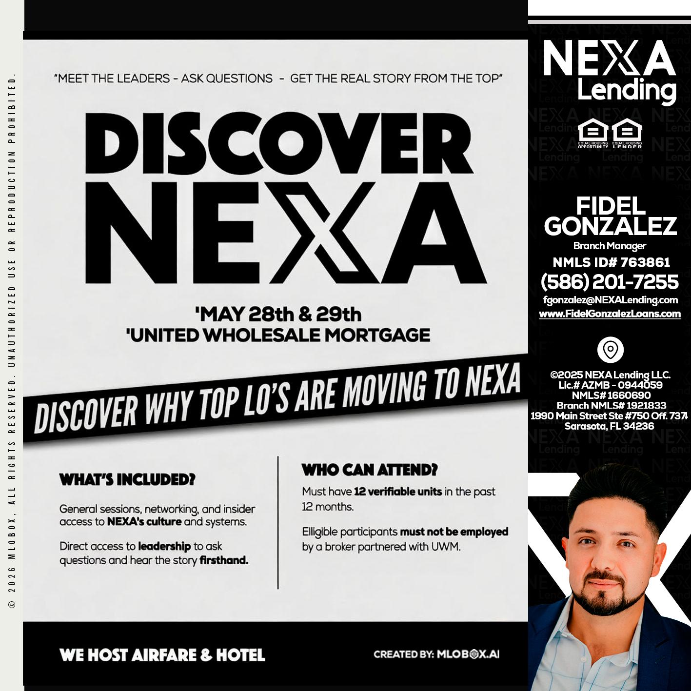 DISCOVER NEXA - Fidel Gonzalez -Branch Manager