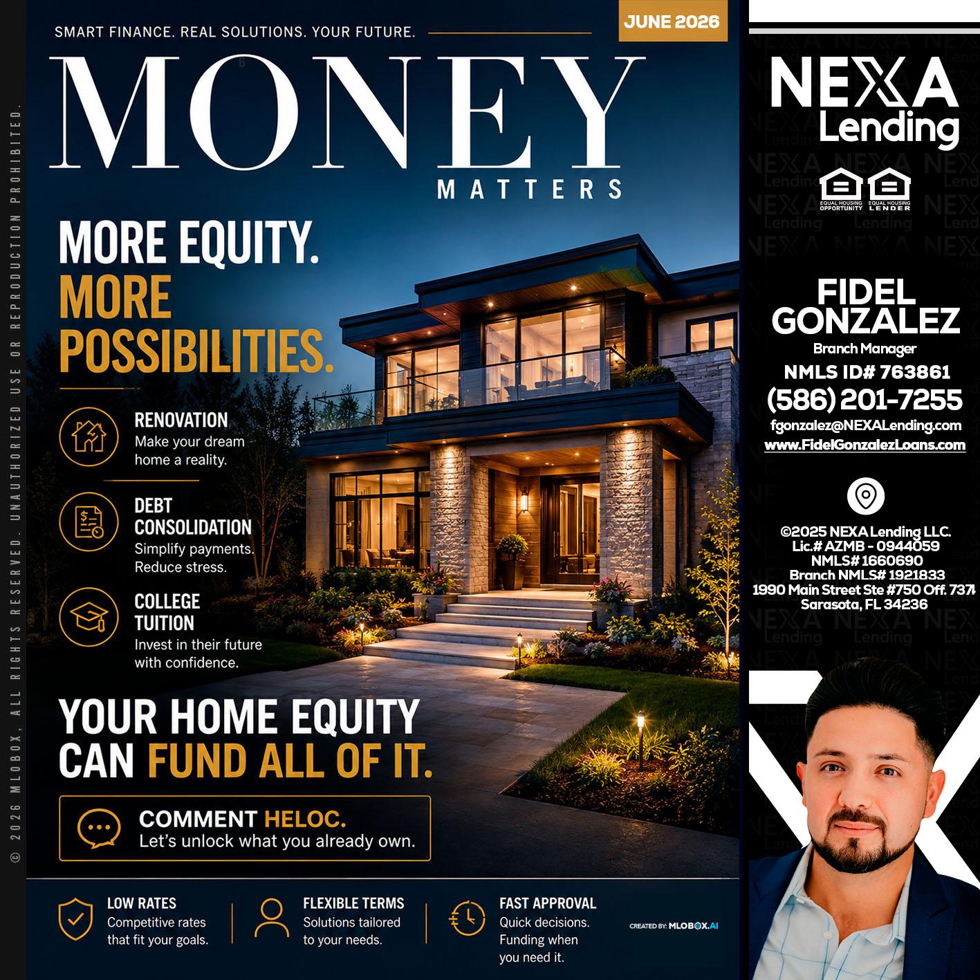 MONEY MATTERS - Fidel Gonzalez -Branch Manager