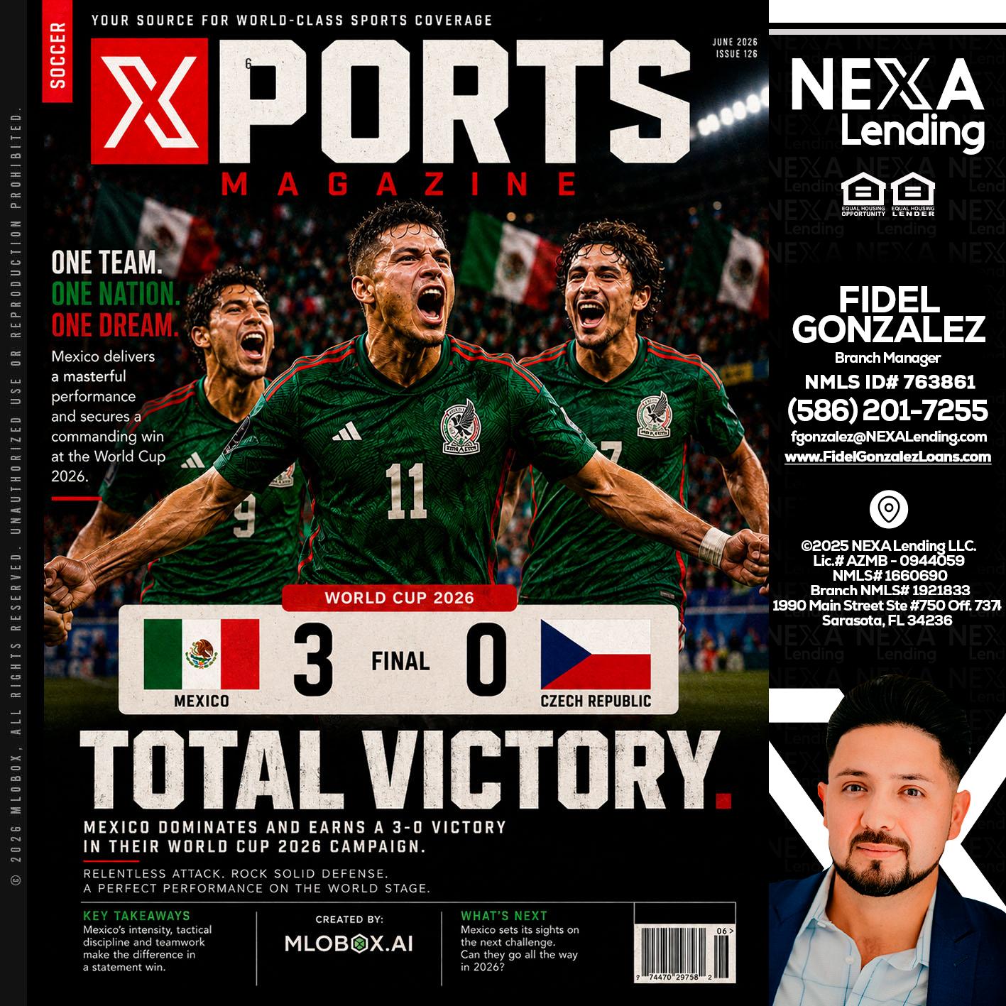 World Cup 2026 MEX 1-0 CZECH - Fidel Gonzalez -Branch Manager