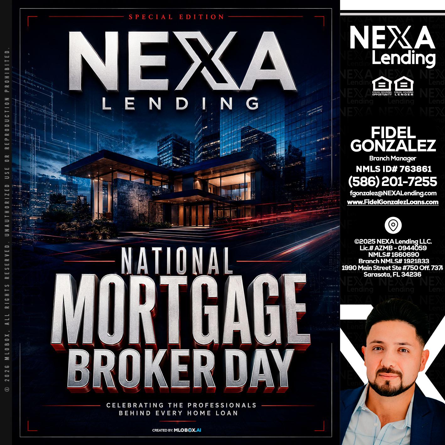 NATIONAL MORTGAGE BROKER DAY - Fidel Gonzalez -Branch Manager