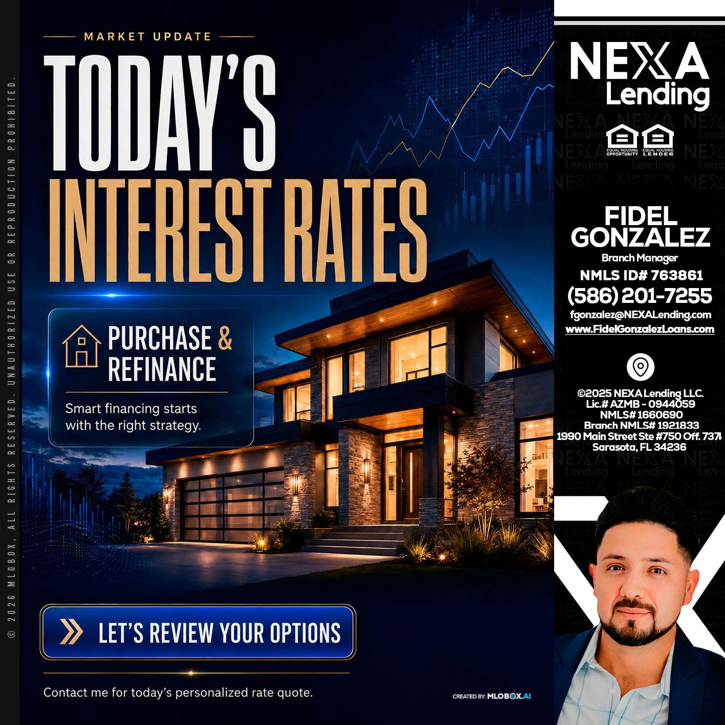 TODAYS RATES - Fidel Gonzalez -Branch Manager