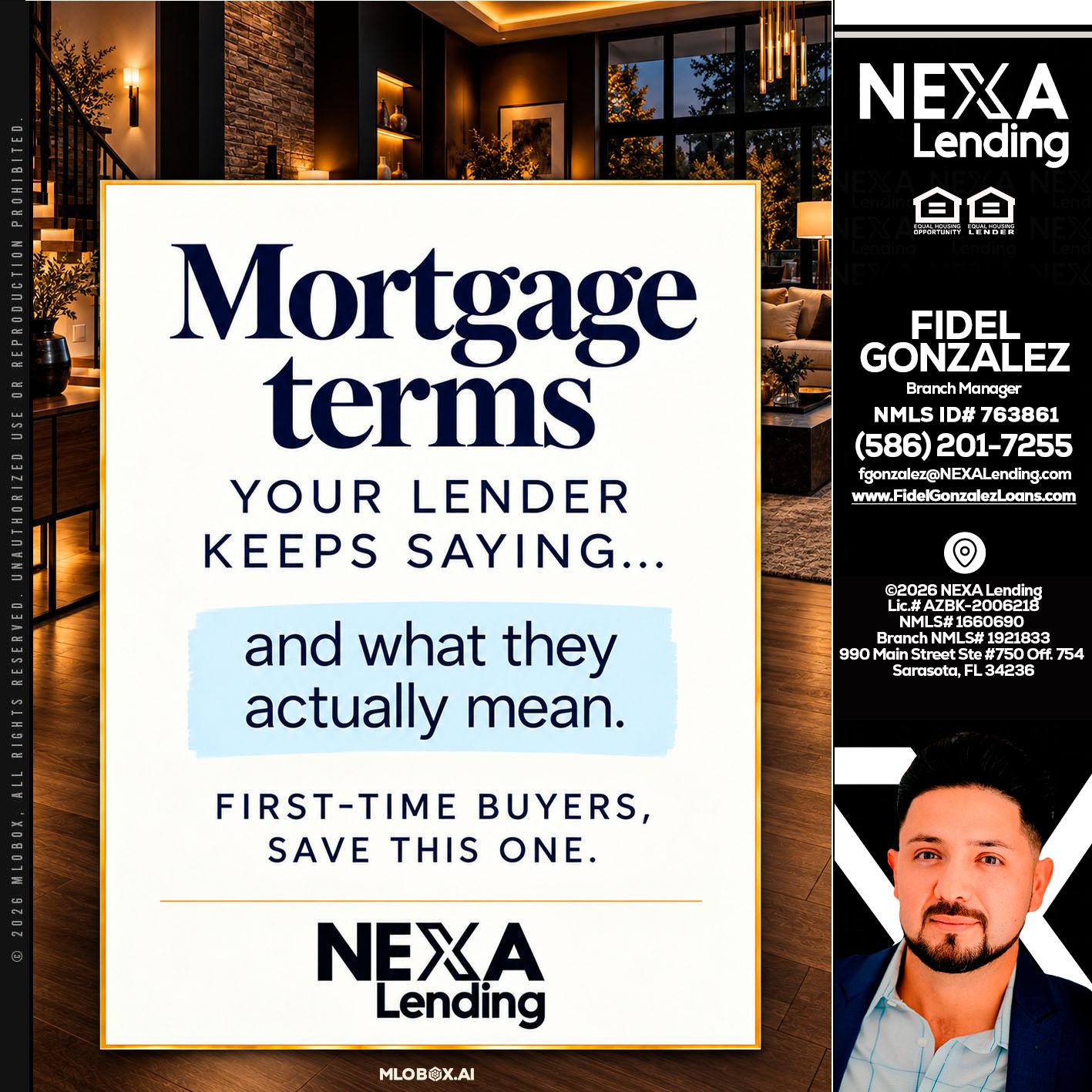 mortgage terms - Fidel Gonzalez -Branch Manager